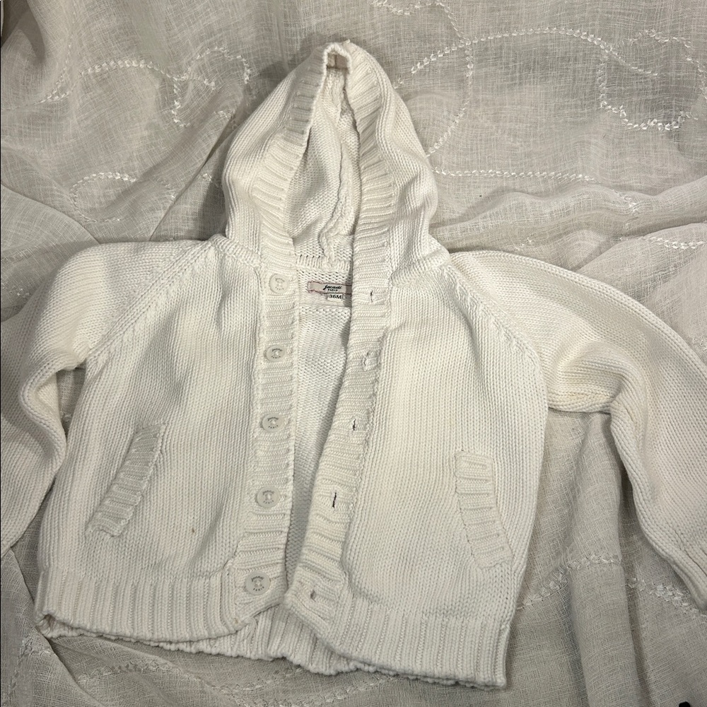Jacadi knit hooded sweater 36M preloved